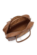 Women's Brown Long Strap Patterned Shoulder Bag | Derimod Women's Brown Long Strap Patterned Shoulder Bag | Derimod