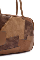 Women's Brown Long Strap Patterned Shoulder Bag | Derimod Women's Brown Long Strap Patterned Shoulder Bag | Derimod