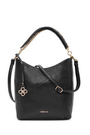 Kadın Siyah Uzun Askılı Omuz Çantası | Derimod Kadın Siyah Uzun Askılı Omuz Çantası | Derimod