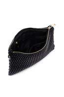 Woman Black Long Chain Strap Printed Clutch Bag | Derimod Woman Black Long Chain Strap Printed Clutch Bag | Derimod