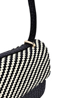 Woman Black Long Strap Printed Crossbody Bag | Derimod Woman Black Long Strap Printed Crossbody Bag | Derimod