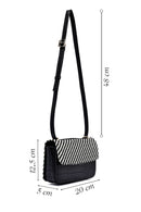 Woman Black Long Strap Printed Crossbody Bag | Derimod Woman Black Long Strap Printed Crossbody Bag | Derimod