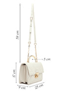 Woman Cream Long Strap Mini Quilted Crossbody Bag | Derimod Woman Cream Long Strap Mini Quilted Crossbody Bag | Derimod