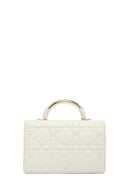 Woman Cream Long Strap Mini Quilted Crossbody Bag | Derimod Woman Cream Long Strap Mini Quilted Crossbody Bag | Derimod