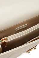 Kadın Krem Uzun Askılı Mini Kapitone Çapraz Çanta | Derimod Kadın Krem Uzun Askılı Mini Kapitone Çapraz Çanta | Derimod