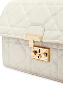 Woman Cream Long Strap Mini Quilted Crossbody Bag | Derimod Woman Cream Long Strap Mini Quilted Crossbody Bag | Derimod