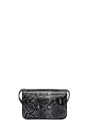 Woman Black Long Strap Patterned Crossbody Bag | Derimod Woman Black Long Strap Patterned Crossbody Bag | Derimod