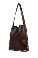 Kadın Kahverengi Baskılı Omuz Çantası | Derimod Kadın Kahverengi Baskılı Omuz Çantası | Derimod