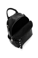 Kadın Siyah Uzun Askılı Baskılı Sırt Çantası | Derimod Kadın Siyah Uzun Askılı Baskılı Sırt Çantası | Derimod