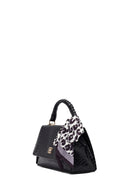 Kadın Siyah Uzun Askılı Kroko Desenli Klasik Kol Çantası | Derimod Kadın Siyah Uzun Askılı Kroko Desenli Klasik Kol Çantası | Derimod