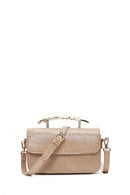 Kadın Bej Uzun Askılı Desenli Mini Kol Çantası | Derimod Kadın Bej Uzun Askılı Desenli Mini Kol Çantası | Derimod