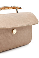 Kadın Bej Uzun Askılı Desenli Mini Kol Çantası | Derimod Kadın Bej Uzun Askılı Desenli Mini Kol Çantası | Derimod