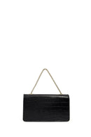 Women's Black Long Chain Strap Patent Leather Mini Classic Evening Shoulder Bag | Derimod Women's Black Long Chain Strap Patent Leather Mini Classic Evening Shoulder Bag | Derimod