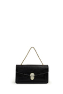 Women's Black Long Chain Strap Patent Leather Mini Classic Evening Shoulder Bag | Derimod Women's Black Long Chain Strap Patent Leather Mini Classic Evening Shoulder Bag | Derimod