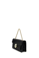 Women's Black Long Chain Strap Patent Leather Mini Classic Evening Shoulder Bag | Derimod Women's Black Long Chain Strap Patent Leather Mini Classic Evening Shoulder Bag | Derimod