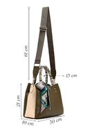 Women's Green Long Strapped Accessorized Shoulder Bag | Derimod Women's Green Long Strapped Accessorized Shoulder Bag | Derimod