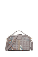 Women's Taupe Long Strap Printed Shoulder Bag | Derimod Women's Taupe Long Strap Printed Shoulder Bag | Derimod
