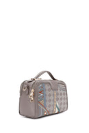 Women's Taupe Long Strap Printed Shoulder Bag | Derimod Women's Taupe Long Strap Printed Shoulder Bag | Derimod