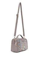 Women's Taupe Long Strap Printed Shoulder Bag | Derimod Women's Taupe Long Strap Printed Shoulder Bag | Derimod