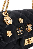 Woman Black Long Strap Quilted Shoulder Bag | Derimod Woman Black Long Strap Quilted Shoulder Bag | Derimod