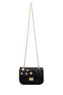 Woman Black Long Strap Quilted Shoulder Bag | Derimod Woman Black Long Strap Quilted Shoulder Bag | Derimod
