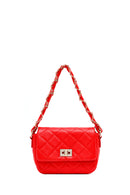 Woman Red Long Strap Quilted Shoulder Bag | Derimod Woman Red Long Strap Quilted Shoulder Bag | Derimod