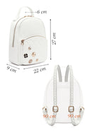 Kadın Beyaz Aksesuarlı Kapitone Sırt Çantası | Derimod Kadın Beyaz Aksesuarlı Kapitone Sırt Çantası | Derimod