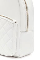 Kadın Beyaz Aksesuarlı Kapitone Sırt Çantası | Derimod Kadın Beyaz Aksesuarlı Kapitone Sırt Çantası | Derimod