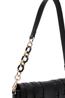 Kadın Siyah Uzun Askılı Örgü Çapraz Çanta | Derimod Kadın Siyah Uzun Askılı Örgü Çapraz Çanta | Derimod