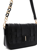 Kadın Siyah Uzun Askılı Örgü Çapraz Çanta | Derimod Kadın Siyah Uzun Askılı Örgü Çapraz Çanta | Derimod