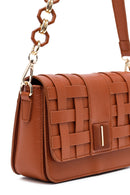 Kadın Taba Uzun Askılı Örgü Çapraz Çanta | Derimod Kadın Taba Uzun Askılı Örgü Çapraz Çanta | Derimod