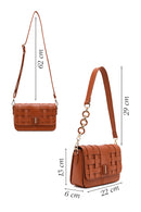 Kadın Taba Uzun Askılı Örgü Çapraz Çanta | Derimod Kadın Taba Uzun Askılı Örgü Çapraz Çanta | Derimod