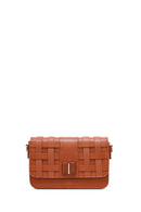 Kadın Taba Uzun Askılı Örgü Çapraz Çanta | Derimod Kadın Taba Uzun Askılı Örgü Çapraz Çanta | Derimod