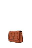 Kadın Taba Uzun Askılı Örgü Çapraz Çanta | Derimod Kadın Taba Uzun Askılı Örgü Çapraz Çanta | Derimod