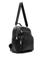 Woman Black Long Strap Printed Backpack | Derimod Woman Black Long Strap Printed Backpack | Derimod