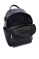 Woman Black Long Strap Printed Backpack | Derimod Woman Black Long Strap Printed Backpack | Derimod