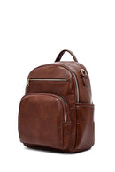 Kadın Kahverengi Uzun Askılı Baskılı Sırt Çantası | Derimod Kadın Kahverengi Uzun Askılı Baskılı Sırt Çantası | Derimod