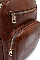 Kadın Kahverengi Uzun Askılı Baskılı Sırt Çantası | Derimod Kadın Kahverengi Uzun Askılı Baskılı Sırt Çantası | Derimod