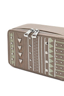 Women's Taupe Long Strapped Printed Crossbody Bag | Derimod Women's Taupe Long Strapped Printed Crossbody Bag | Derimod