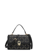 Women's Black Stone Long Strap Shoulder Bag | Derimod Women's Black Stone Long Strap Shoulder Bag | Derimod