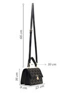 Women's Black Stone Long Strap Shoulder Bag | Derimod Women's Black Stone Long Strap Shoulder Bag | Derimod