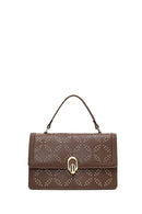 Women's Taupe Long Strap Stone-Embellished Shoulder Bag | Derimod Women's Taupe Long Strap Stone-Embellished Shoulder Bag | Derimod