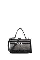 Women's Black Stone Long Strap Mini Evening Bag | Derimod Women's Black Stone Long Strap Mini Evening Bag | Derimod