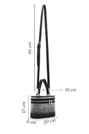 Women's Black Stone Long Strap Mini Evening Bag | Derimod Women's Black Stone Long Strap Mini Evening Bag | Derimod