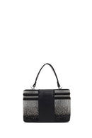 Women's Black Stone Long Strap Mini Evening Bag | Derimod Women's Black Stone Long Strap Mini Evening Bag | Derimod