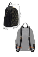 Kadın Siyah Desenli Sırt Çantası | Derimod Kadın Siyah Desenli Sırt Çantası | Derimod