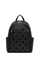 Women's Black Patterned Backpack | Derimod Women's Black Patterned Backpack | Derimod