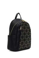 Women's Black Patterned Backpack | Derimod Women's Black Patterned Backpack | Derimod