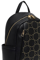 Women's Black Patterned Backpack | Derimod Women's Black Patterned Backpack | Derimod