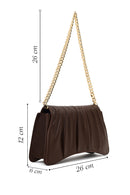 Women's Brown Chain Strap Classic Shoulder Bag | Derimod Women's Brown Chain Strap Classic Shoulder Bag | Derimod
